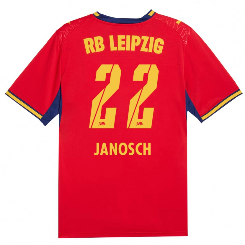 Danxen Women Luca Janosch #22 Red Yellow Royal Blue Away Jersey 2026/27 T-Shirt