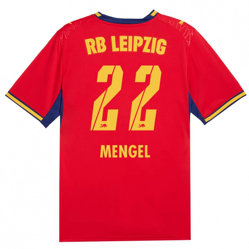 Danxen Women Luca Mengel #22 Red Yellow Royal Blue Away Jersey 2026/27 T-Shirt