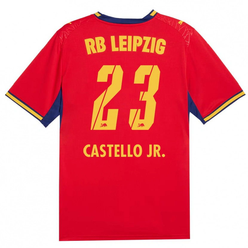 Danxen Women Castello Lukeba #23 Red Yellow Royal Blue Away Jersey 2026/27 T-Shirt