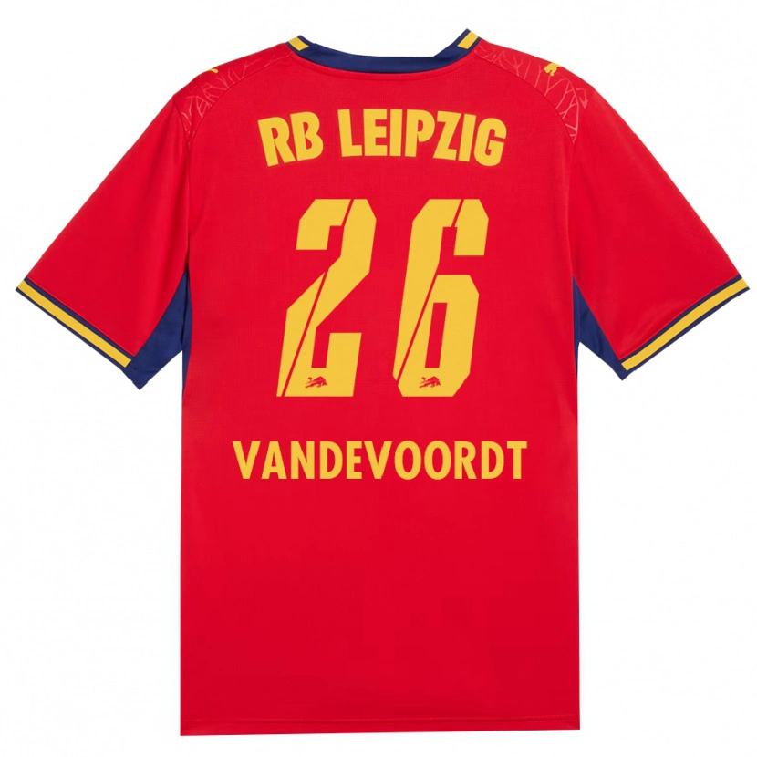 Danxen Women Maarten Vandevoordt #26 Red Yellow Royal Blue Away Jersey 2026/27 T-Shirt