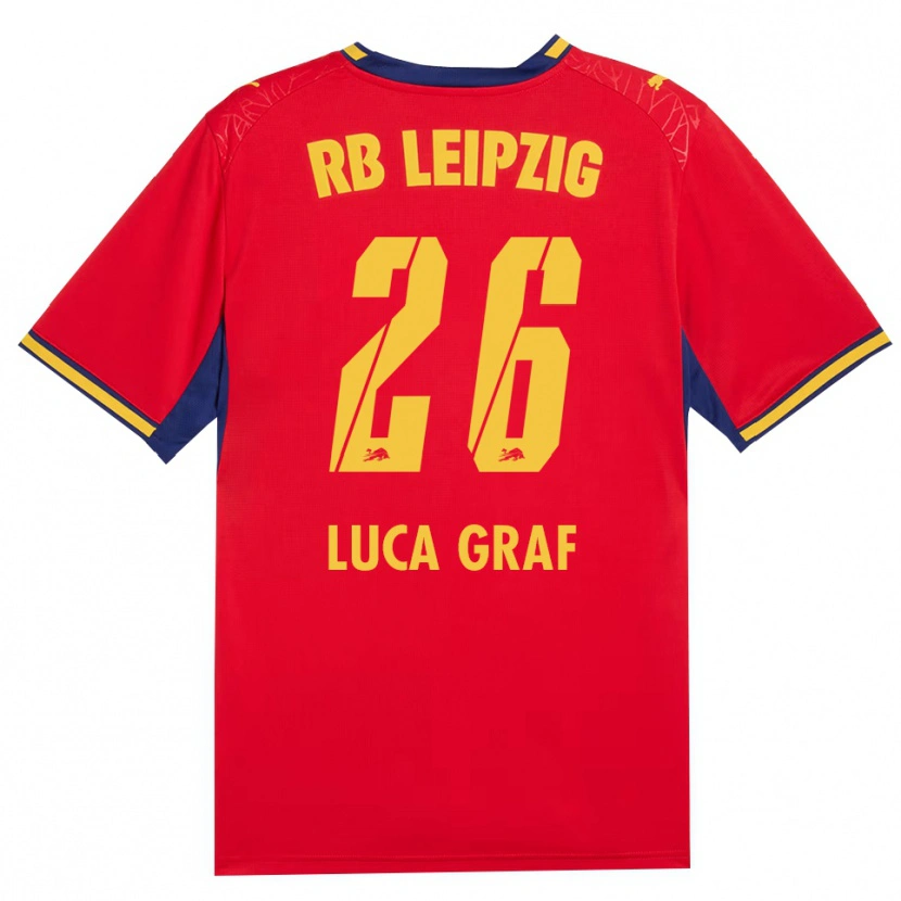 Danxen Women Luca Marie Graf #26 Red Yellow Royal Blue Away Jersey 2026/27 T-Shirt