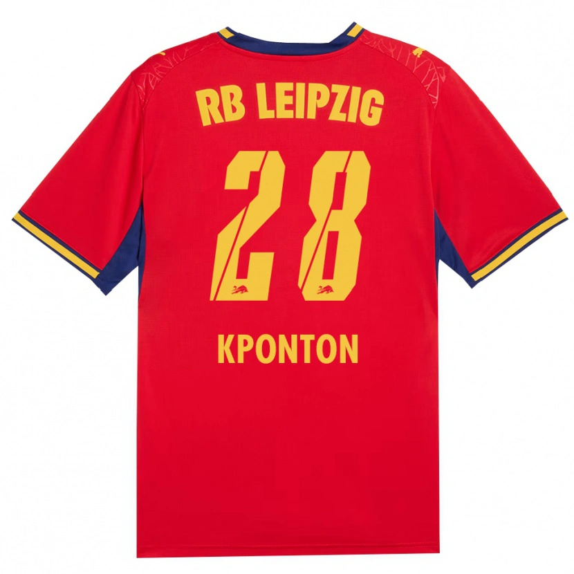 Danxen Women Marwan Kponton #28 Red Yellow Royal Blue Away Jersey 2026/27 T-Shirt