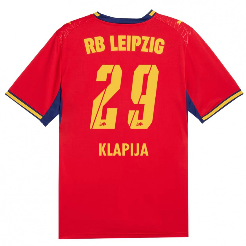 Danxen Women Din Klapija #29 Red Yellow Royal Blue Away Jersey 2026/27 T-Shirt