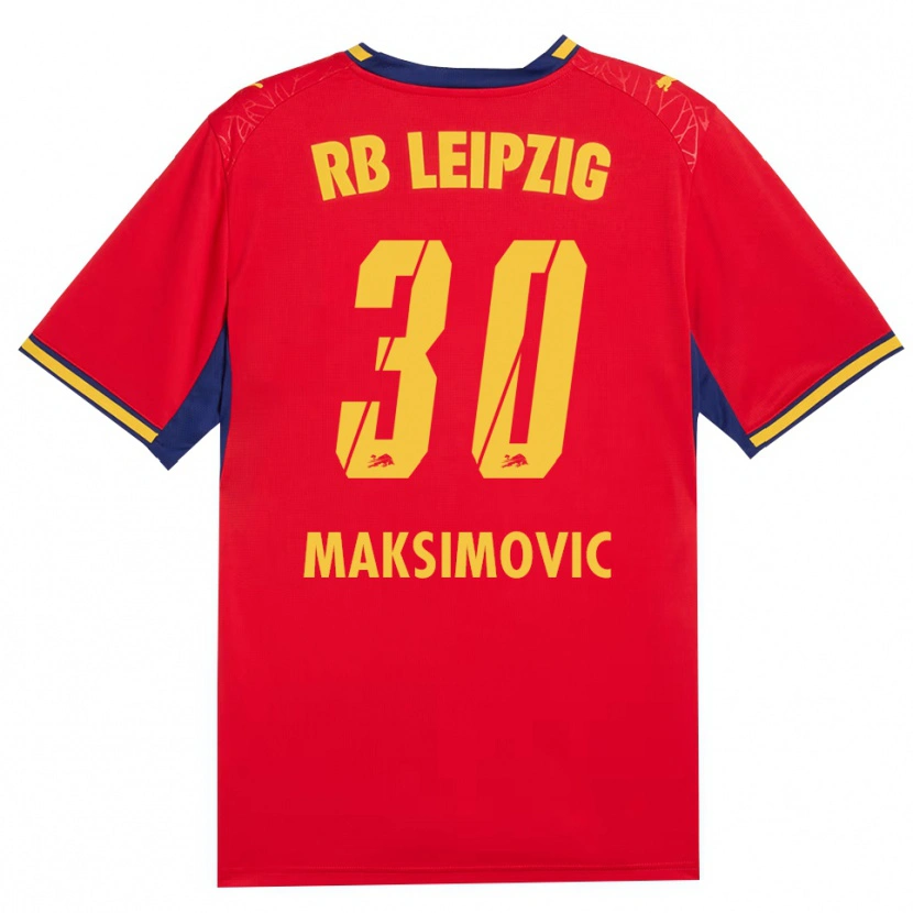 Danxen Women Andrija Maksimovic #30 Red Yellow Royal Blue Away Jersey 2026/27 T-Shirt
