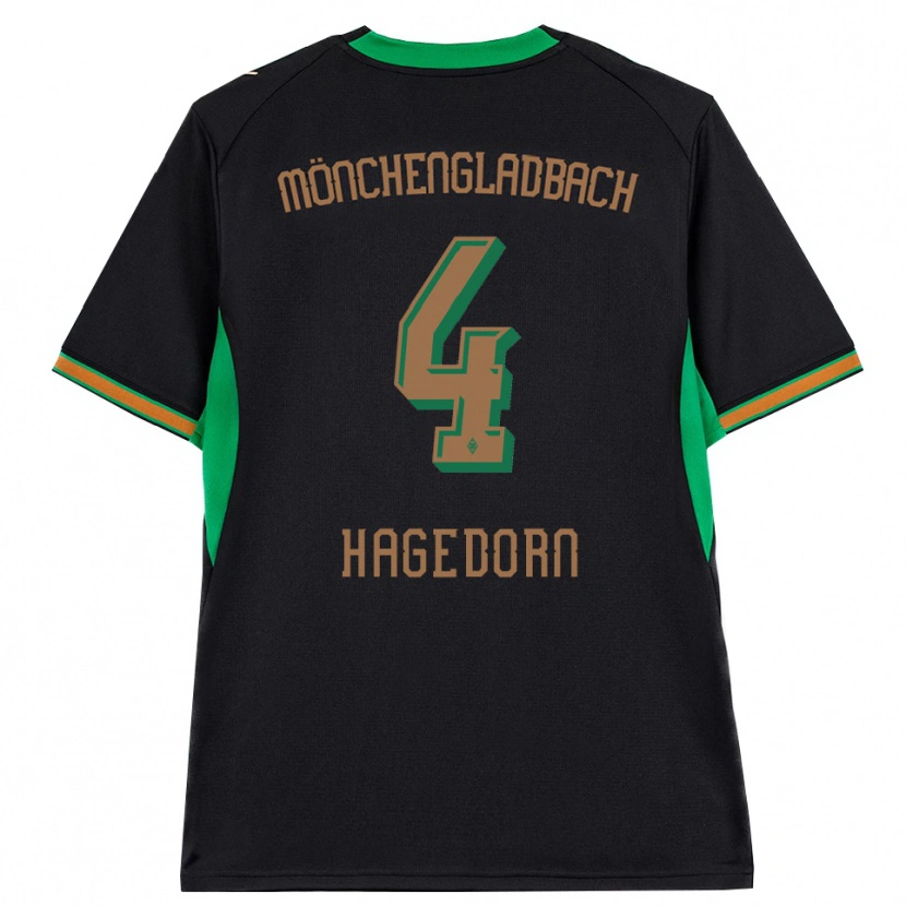 Danxen Women Niels Hagedorn #4 Black Orange Green Brown Away Jersey 2026/27 T-Shirt