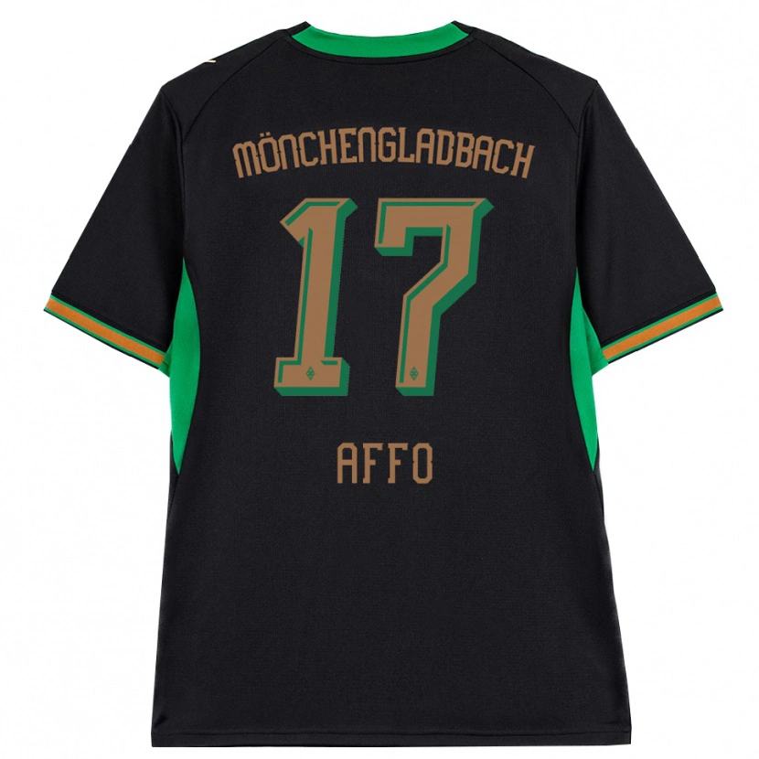 Danxen Women Karim Affo #17 Black Orange Green Brown Away Jersey 2026/27 T-Shirt