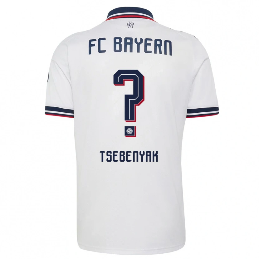 Danxen Women Dmytro Tsebenyak #0 White Gray Red Away Jersey 2026/27 T-Shirt