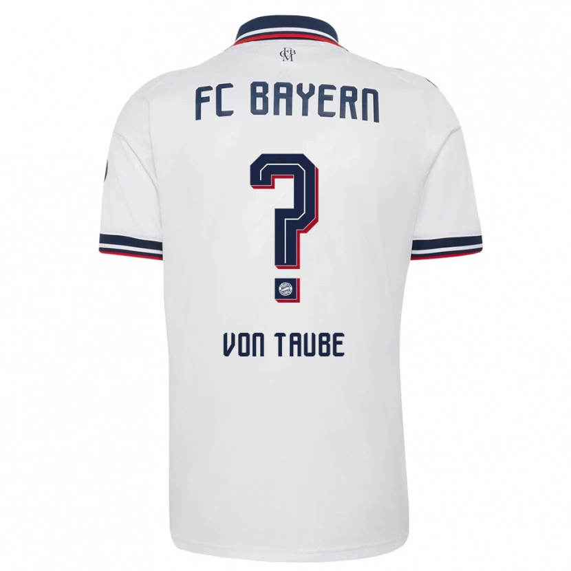 Danxen Women Nikolas Von Taube #0 White Gray Red Away Jersey 2026/27 T-Shirt