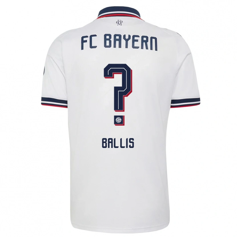 Danxen Women Benjamin Ballis #0 White Gray Red Away Jersey 2026/27 T-Shirt