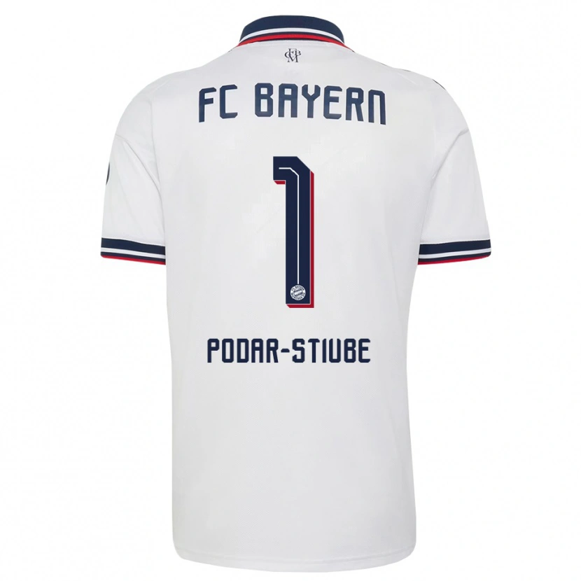 Danxen Women David Podar-Stiube #1 White Gray Red Away Jersey 2026/27 T-Shirt