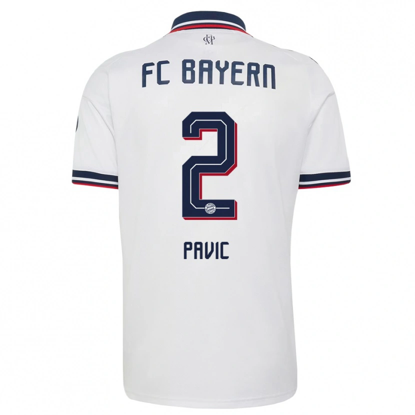 Danxen Women Filip Pavić #2 White Gray Red Away Jersey 2026/27 T-Shirt