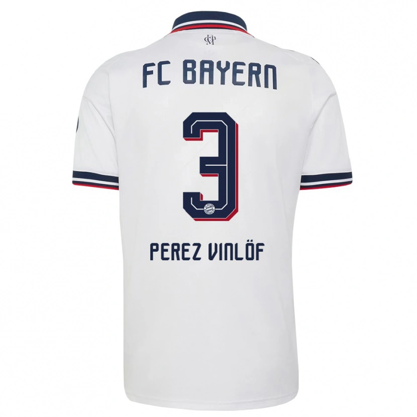Danxen Women Matteo Perez Vinlöf #3 White Gray Red Away Jersey 2026/27 T-Shirt
