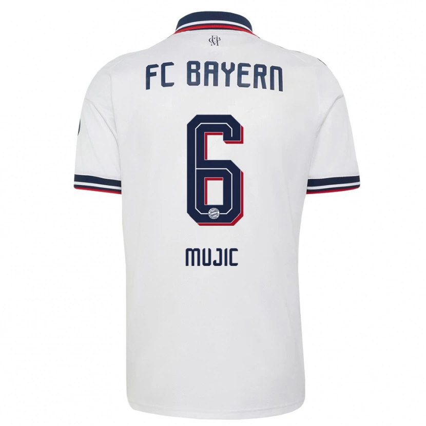 Danxen Women Tarik Mujic #6 White Gray Red Away Jersey 2026/27 T-Shirt