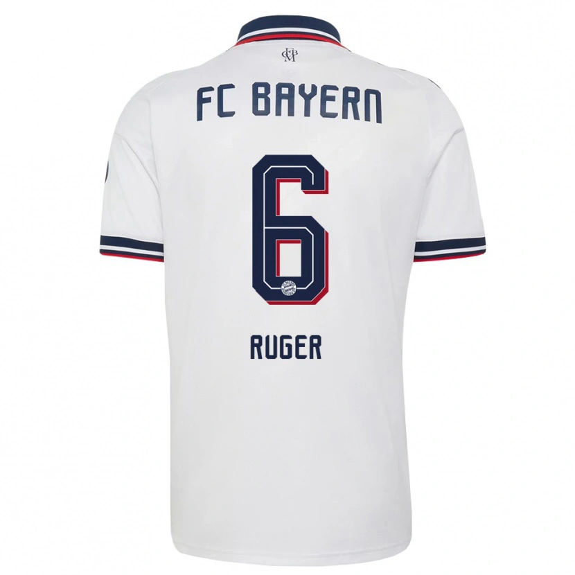 Danxen Women Kurt Ruger #6 White Gray Red Away Jersey 2026/27 T-Shirt