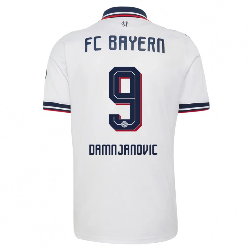 Danxen Women Jovana Damnjanovic #9 White Gray Red Away Jersey 2026/27 T-Shirt