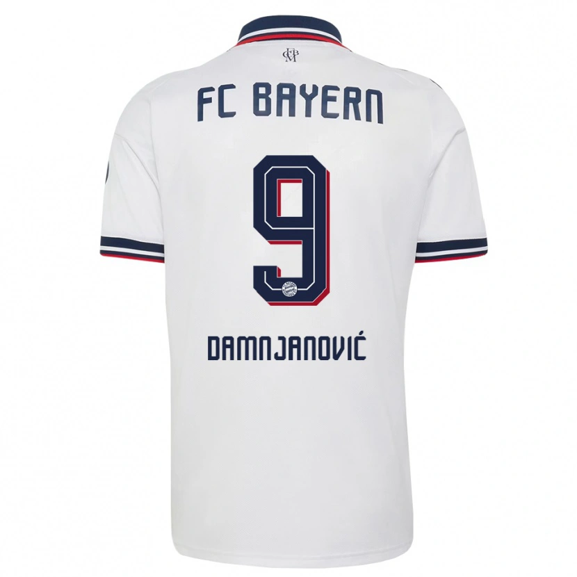 Danxen Women Jovana Damnjanović #9 White Gray Red Away Jersey 2026/27 T-Shirt