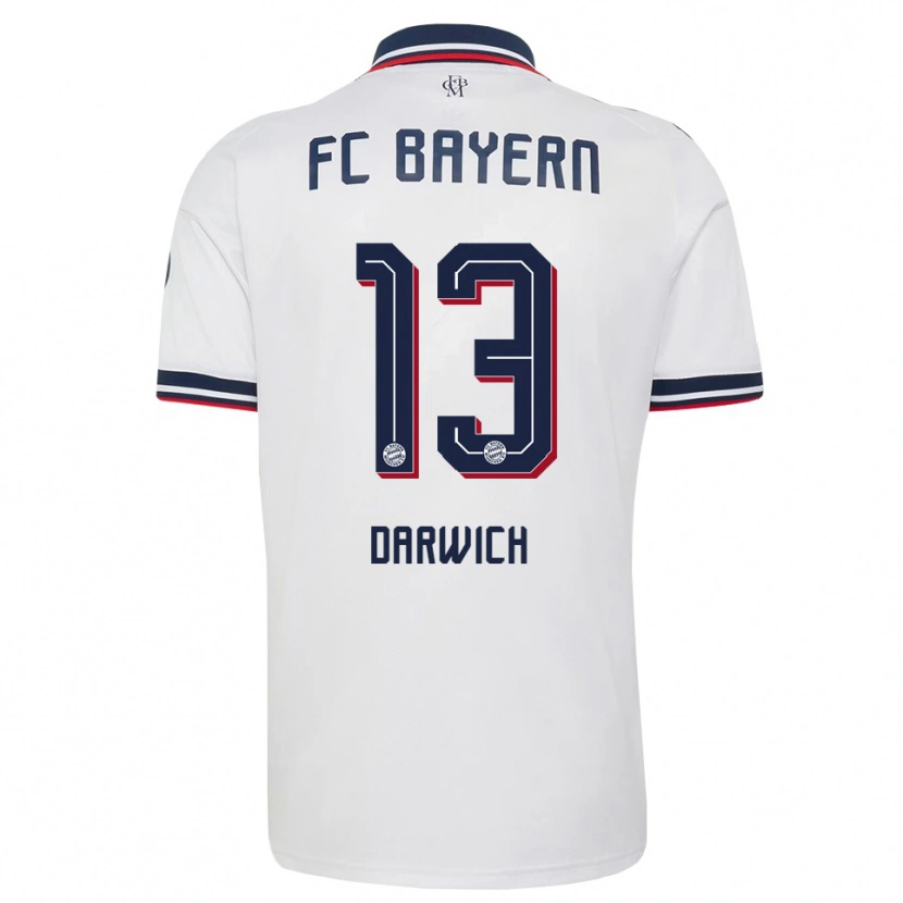 Danxen Women Maher Darwich #13 White Gray Red Away Jersey 2026/27 T-Shirt