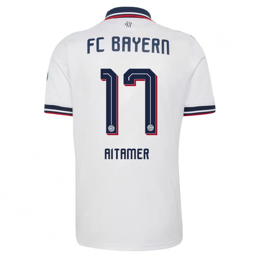 Danxen Women Younes Aitamer #17 White Gray Red Away Jersey 2026/27 T-Shirt