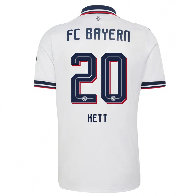 Danxen Women Franziska Kett #20 White Gray Red Away Jersey 2026/27 T-Shirt