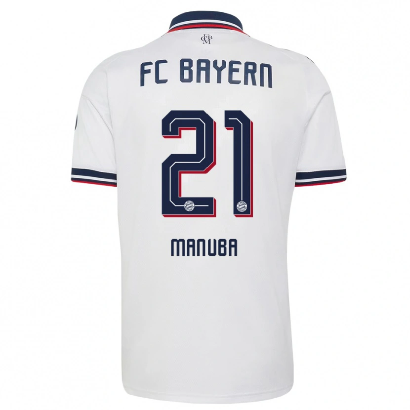 Danxen Women Vincent Manuba #21 White Gray Red Away Jersey 2026/27 T-Shirt