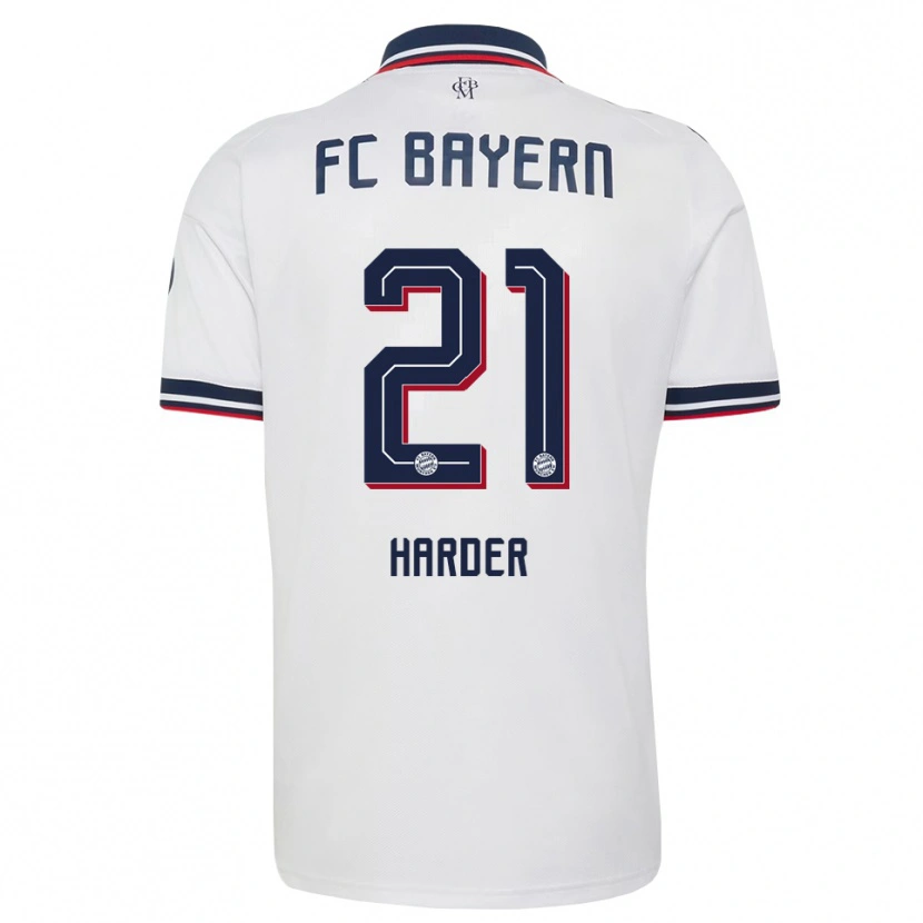 Danxen Women Pernille Harder #21 White Gray Red Away Jersey 2026/27 T-Shirt