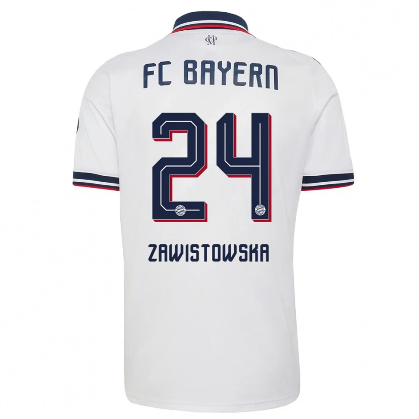 Danxen Women Weronika Zawistowska #24 White Gray Red Away Jersey 2026/27 T-Shirt