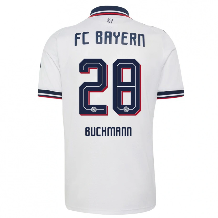 Danxen Women Tarek Buchmann #28 White Gray Red Away Jersey 2026/27 T-Shirt