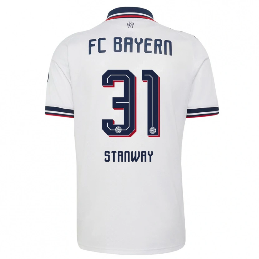 Danxen Women Georgia Stanway #31 White Gray Red Away Jersey 2026/27 T-Shirt