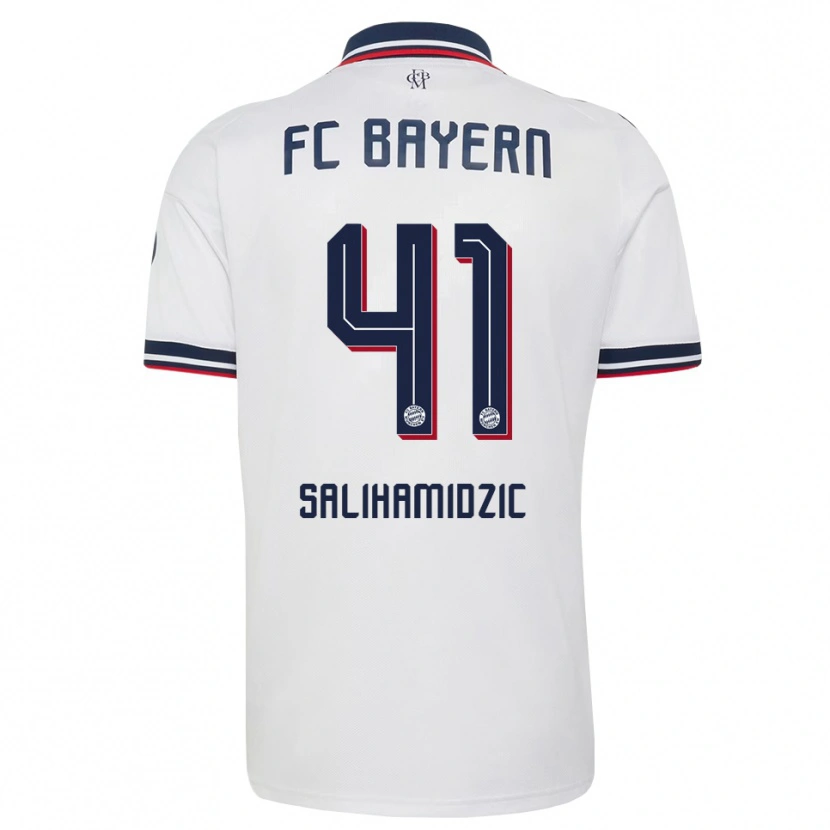 Danxen Women Nick Salihamidzic #41 White Gray Red Away Jersey 2026/27 T-Shirt