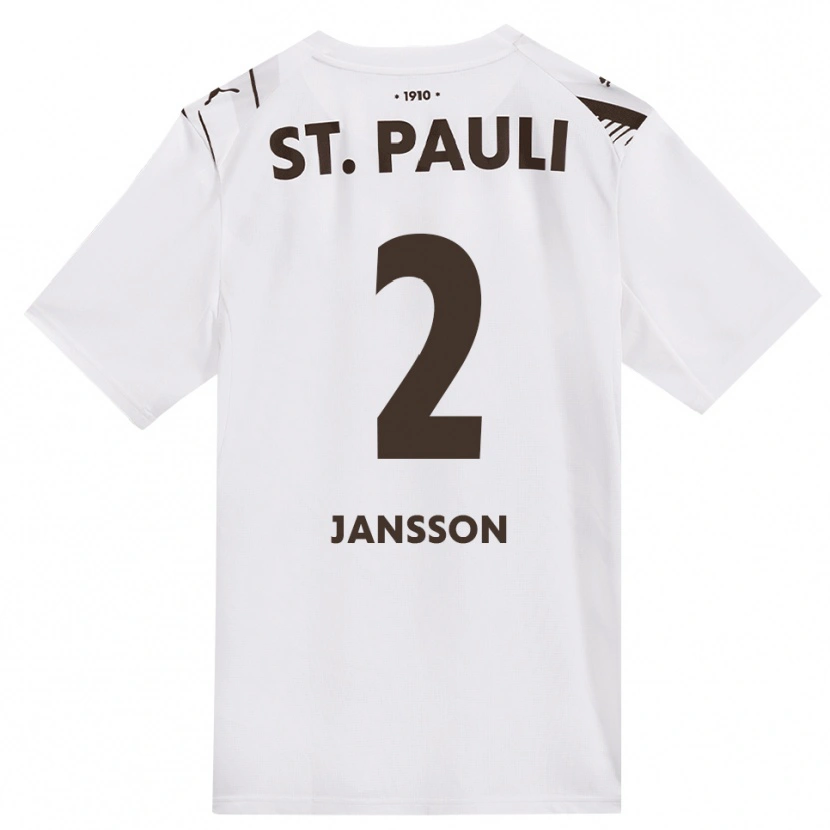 Danxen Women Rony Jansson #2 Café White Red Away Jersey 2026/27 T-Shirt