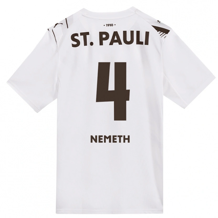 Danxen Women David Nemeth #4 Café White Red Away Jersey 2026/27 T-Shirt