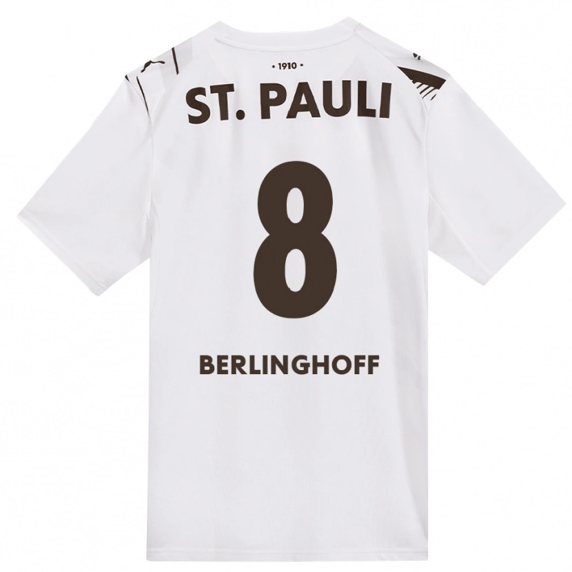 Danxen Women Marlene Berlinghoff #8 Café White Red Away Jersey 2026/27 T-Shirt