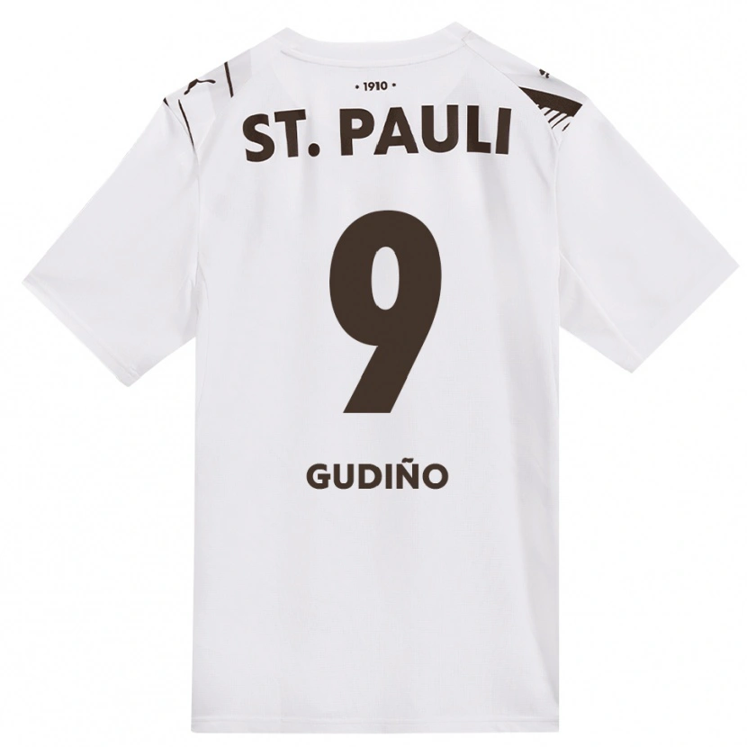 Danxen Women Alberto Gudiño #9 Café White Red Away Jersey 2026/27 T-Shirt