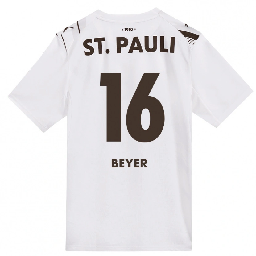 Danxen Women Lasse Beyer #16 Café White Red Away Jersey 2026/27 T-Shirt