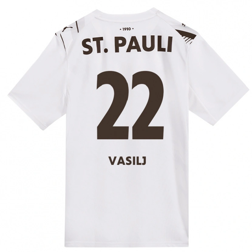 Danxen Women Nikola Vasilj #22 Café White Red Away Jersey 2026/27 T-Shirt