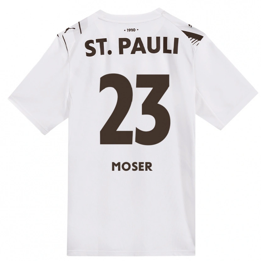 Danxen Women Ammon Moser #23 Café White Red Away Jersey 2026/27 T-Shirt
