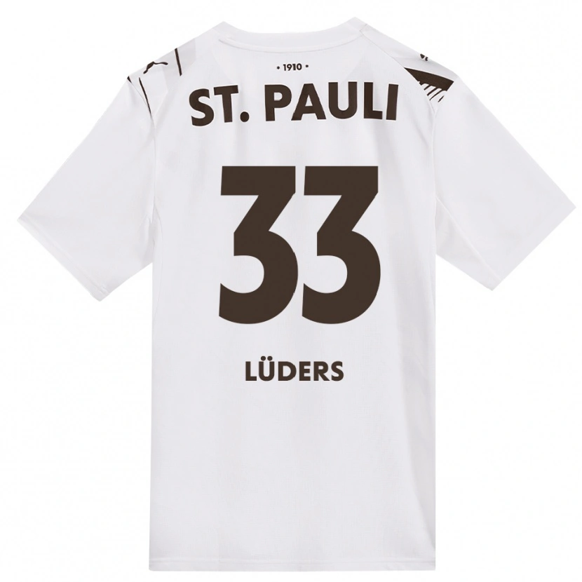 Danxen Women Ben Lüders #33 Café White Red Away Jersey 2026/27 T-Shirt