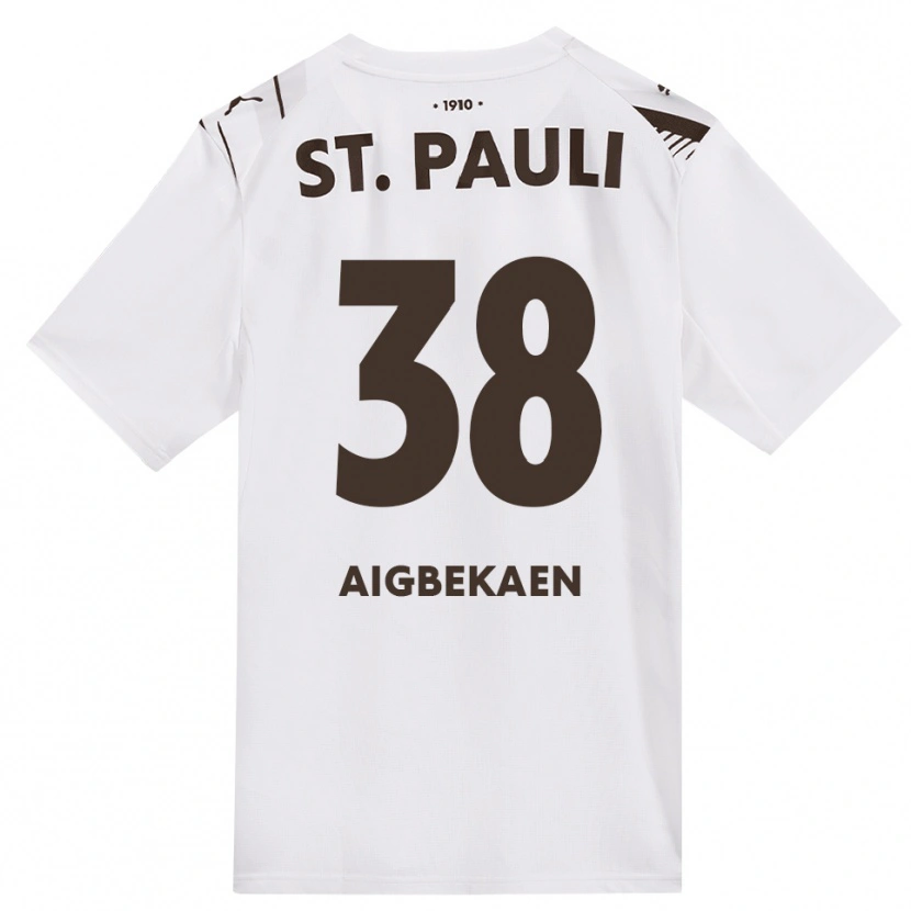 Danxen Women Romeo Aigbekaen #38 Café White Red Away Jersey 2026/27 T-Shirt