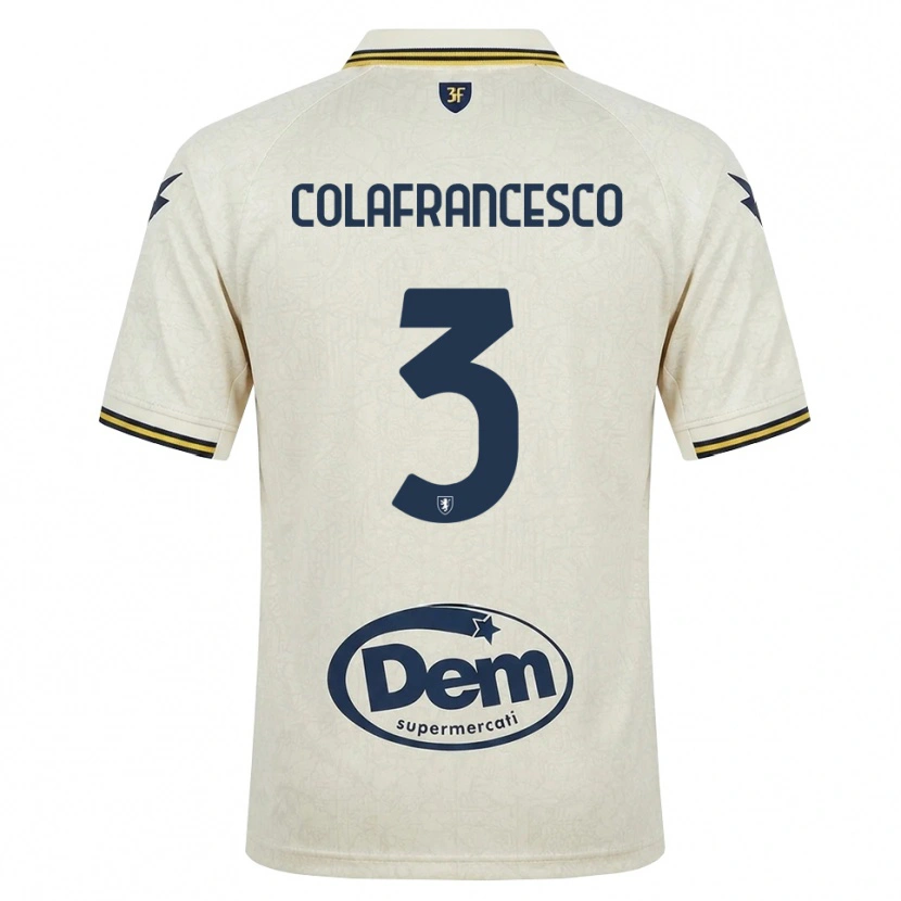 Danxen Women Filippo Colafrancesco #3 Oldlace Yellow Black Away Jersey 2026/27 T-Shirt
