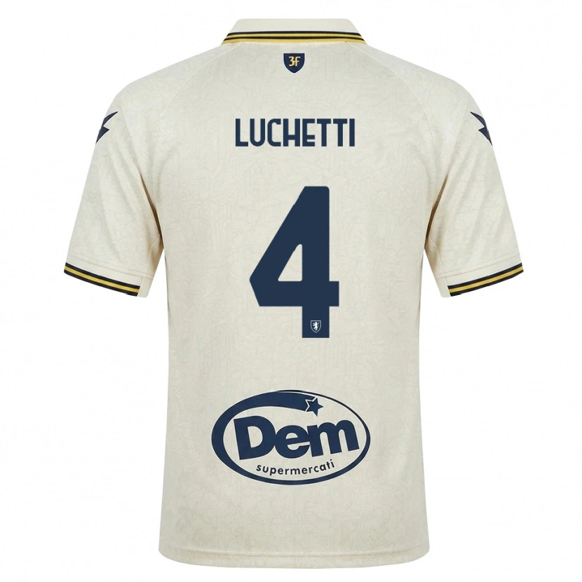 Danxen Women Alessandro Luchetti #4 Oldlace Yellow Black Away Jersey 2026/27 T-Shirt