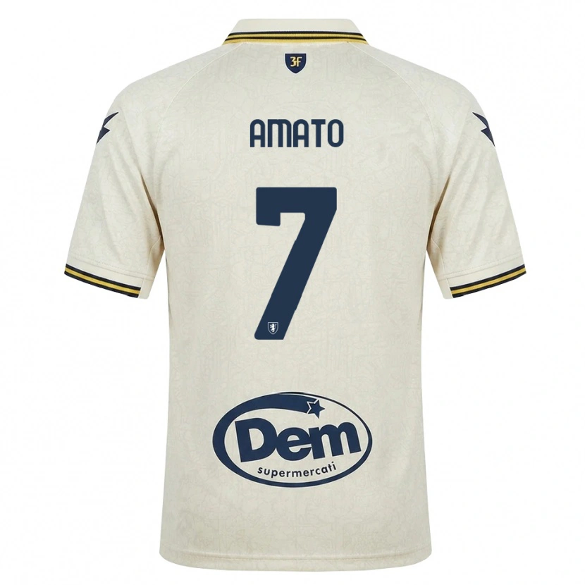 Danxen Women Leonardo Amato #7 Oldlace Yellow Black Away Jersey 2026/27 T-Shirt