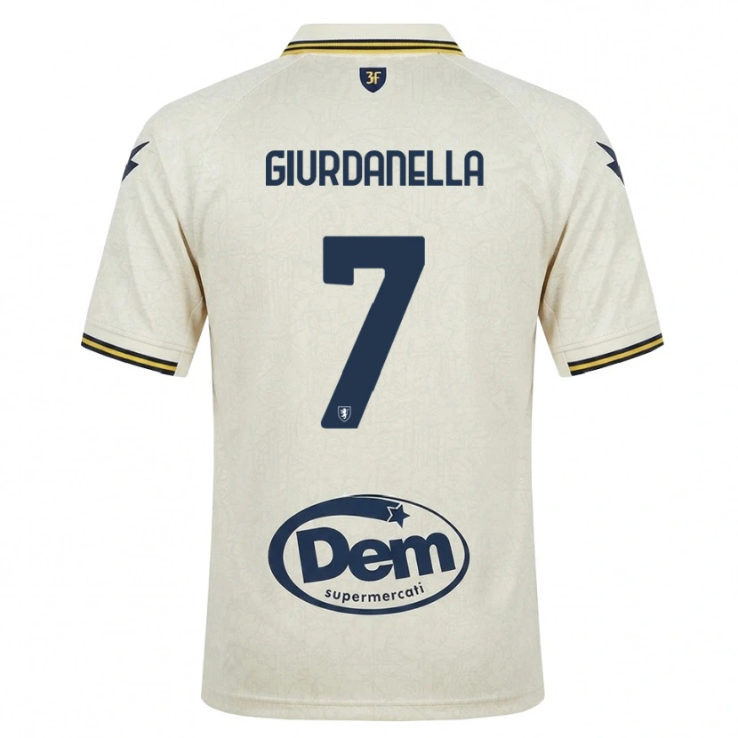 Danxen Women Lorenzo Giurdanella #7 Oldlace Yellow Black Away Jersey 2026/27 T-Shirt