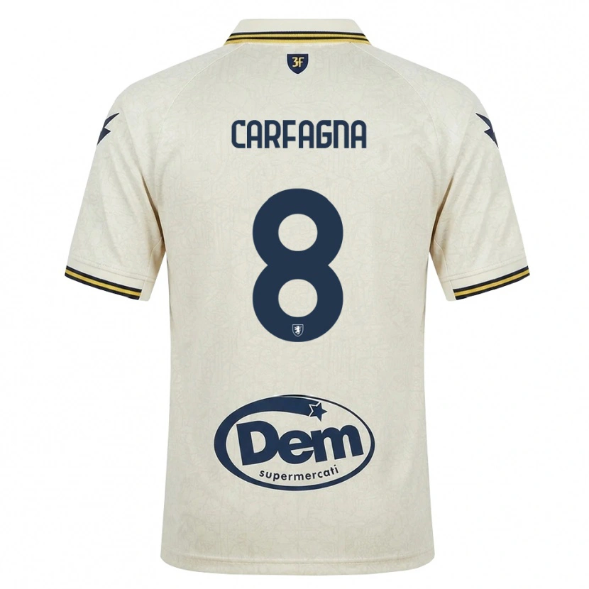 Danxen Women Matteo Carfagna #8 Oldlace Yellow Black Away Jersey 2026/27 T-Shirt
