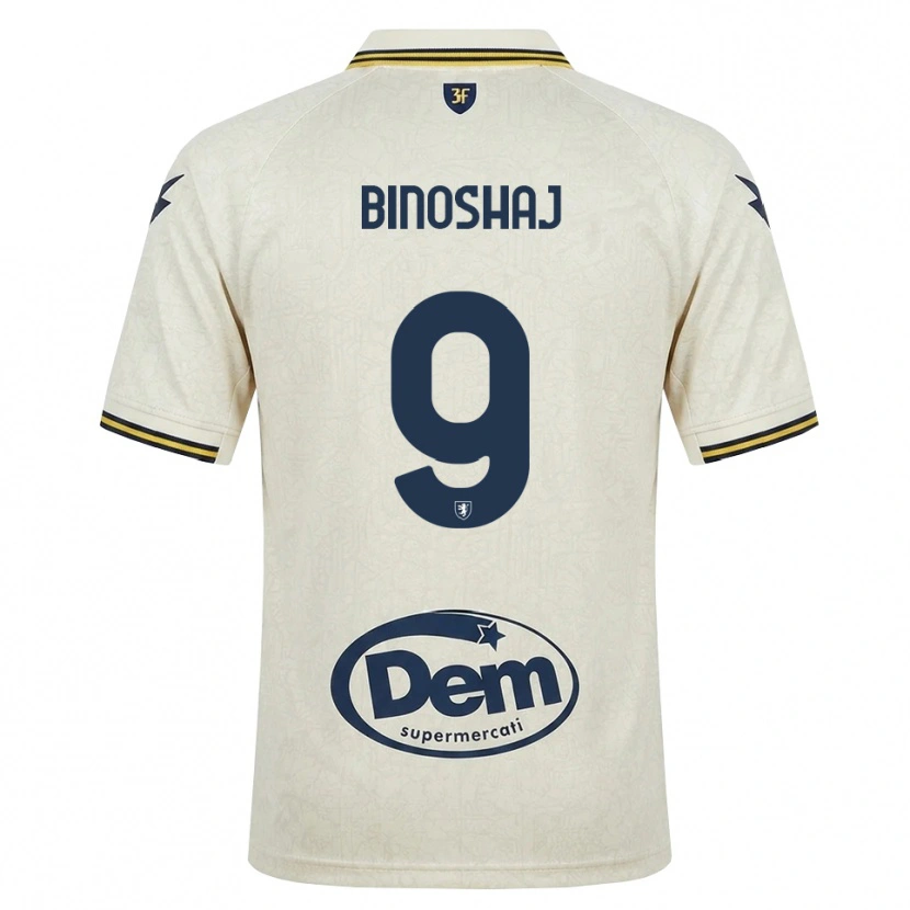 Danxen Women Samuele Binoshaj #9 Oldlace Yellow Black Away Jersey 2026/27 T-Shirt