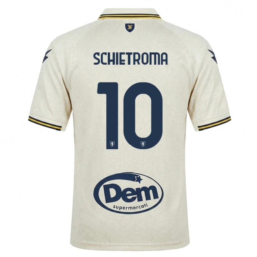Danxen Women Lorenzo Schietroma #10 Oldlace Yellow Black Away Jersey 2026/27 T-Shirt