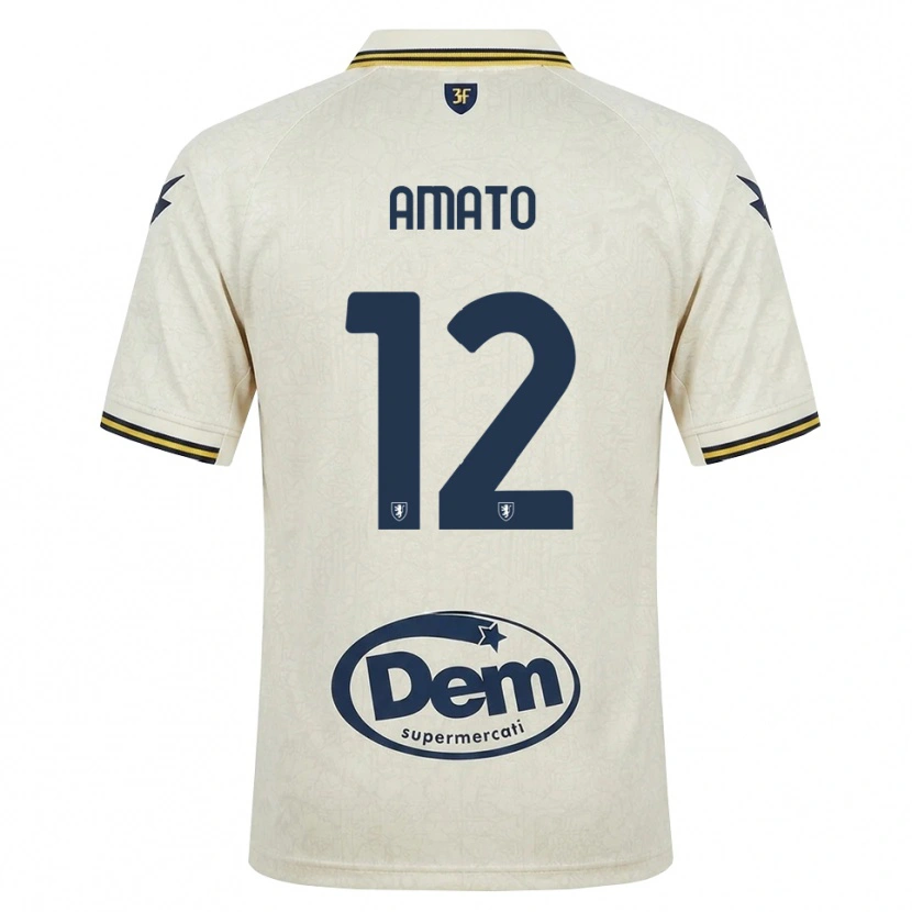 Danxen Women Luca Amato #12 Oldlace Yellow Black Away Jersey 2026/27 T-Shirt