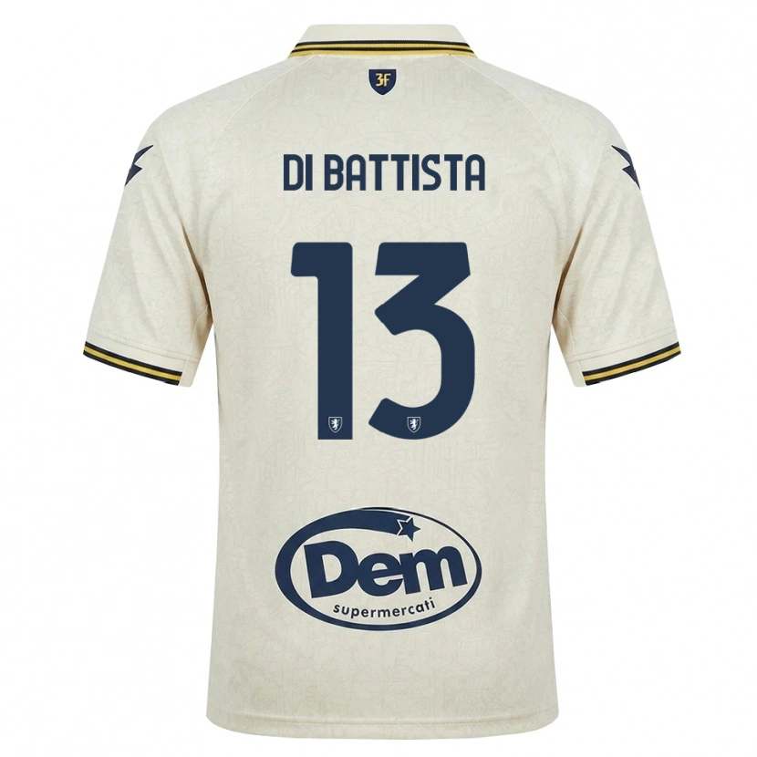 Danxen Women Cristiano Di Battista #13 Oldlace Yellow Black Away Jersey 2026/27 T-Shirt