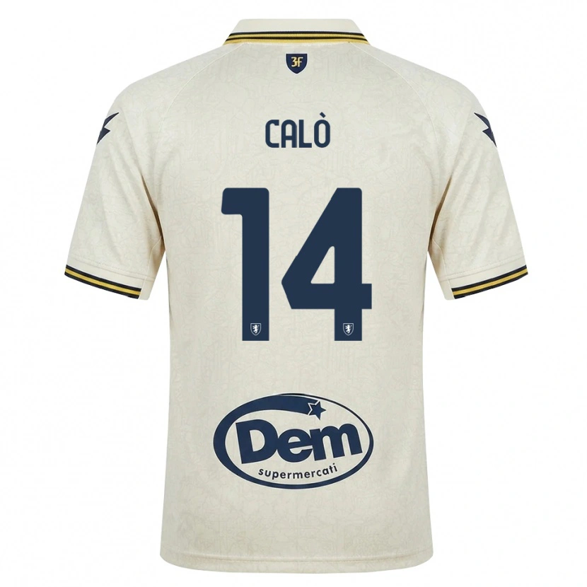 Danxen Women Giacomo Calò #14 Oldlace Yellow Black Away Jersey 2026/27 T-Shirt