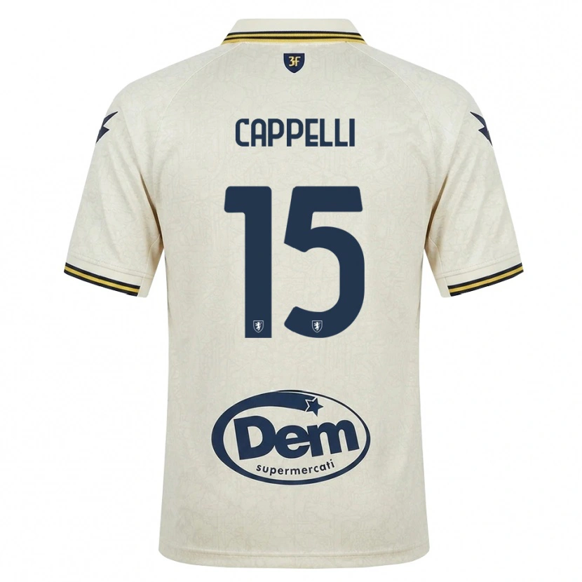 Danxen Women Rocco Cappelli #15 Oldlace Yellow Black Away Jersey 2026/27 T-Shirt