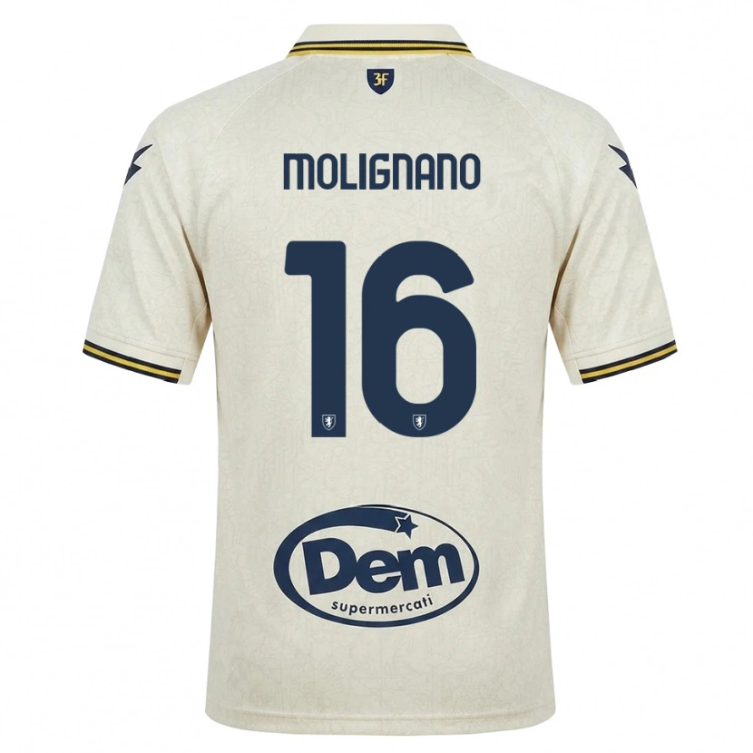 Danxen Women Gaetano Molignano #16 Oldlace Yellow Black Away Jersey 2026/27 T-Shirt